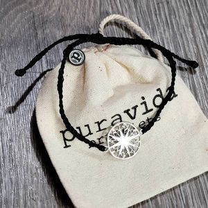 Pura Vida silver mandala charm bracelet